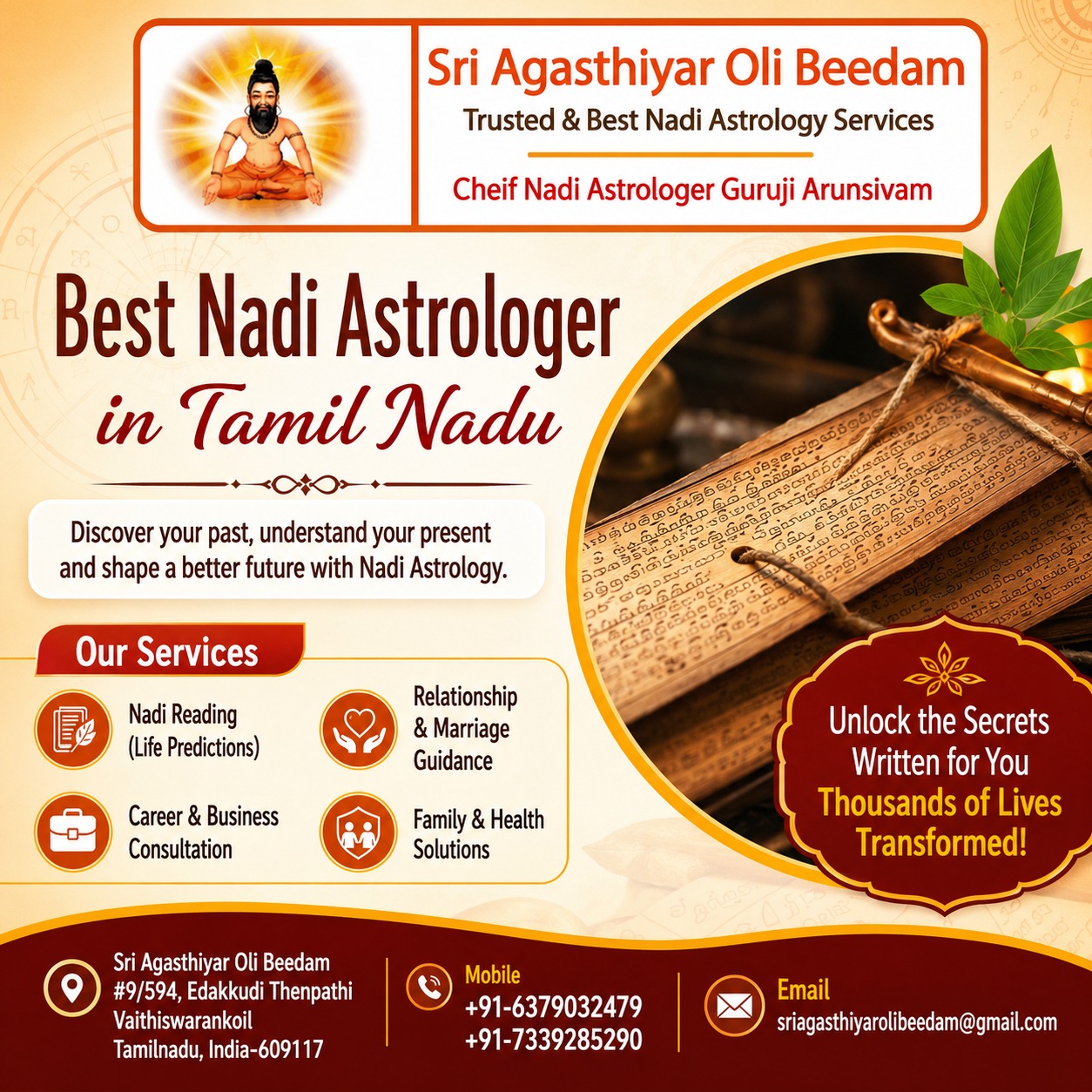 Best Nadi Astrologer in Tamil Nadu